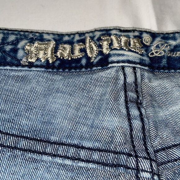 Machine Pour-neuf-Mode NWT super distressed,slim leg, light wash, denim jeans 30 - Picture 7 of 11